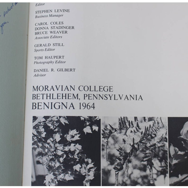 Vintage School Yearbook 1964 Moravian College Bethlehem Pennsylvania Benigna Excellent image 4