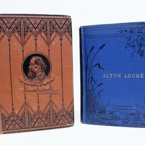 Antique Book Bundle Alton Locke Charles Kingsley Charles Dickens Pickwick Papers late 1800s