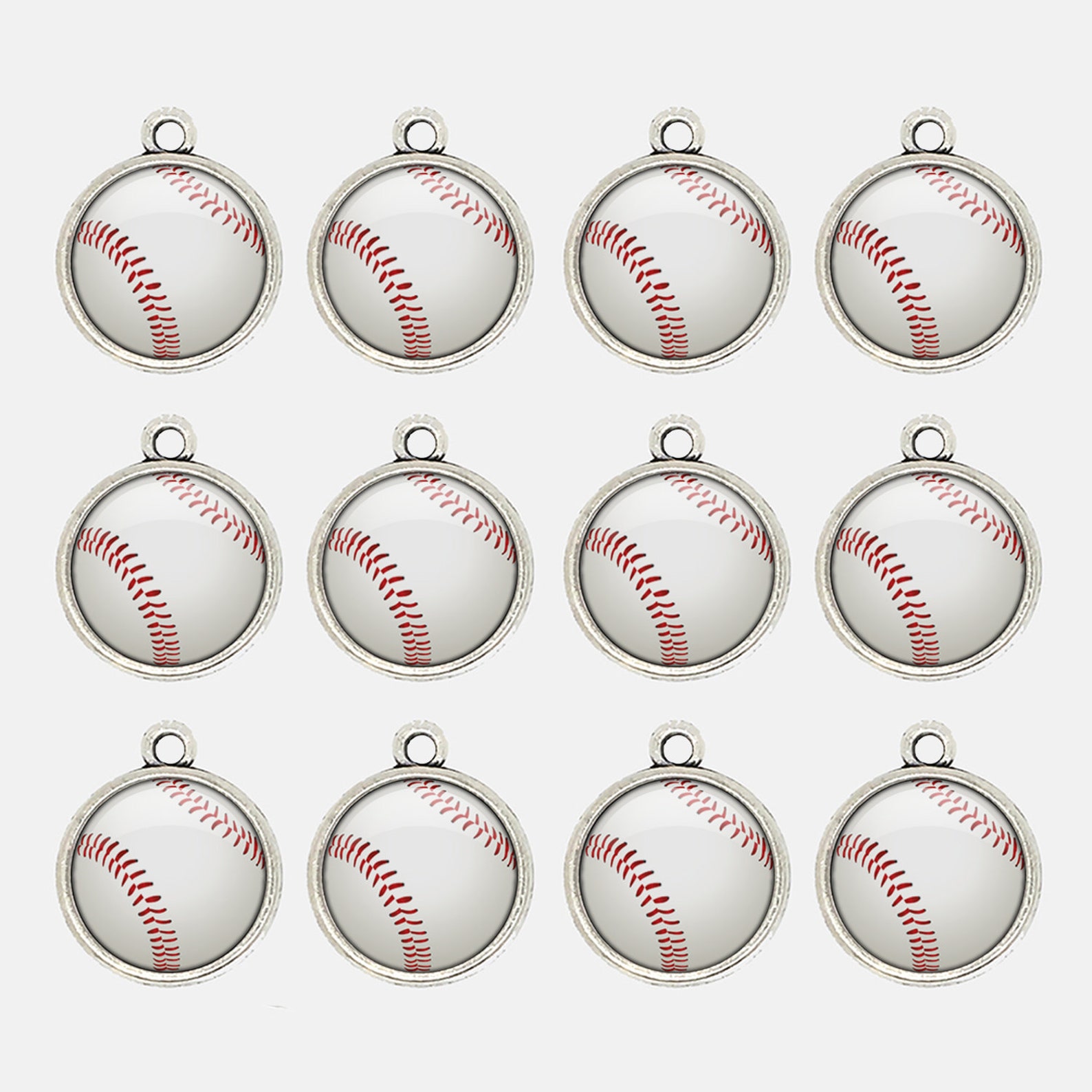 12pcs/lot Baseball Charms for Bracelets 14mm Small Charms Etsy