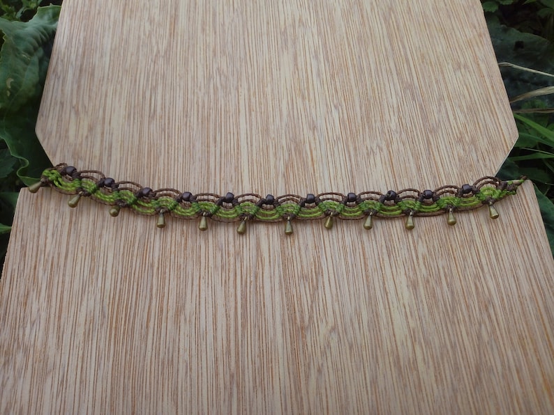 tribal handmade charm ankle bracelet Gipsy Macrame ethnic