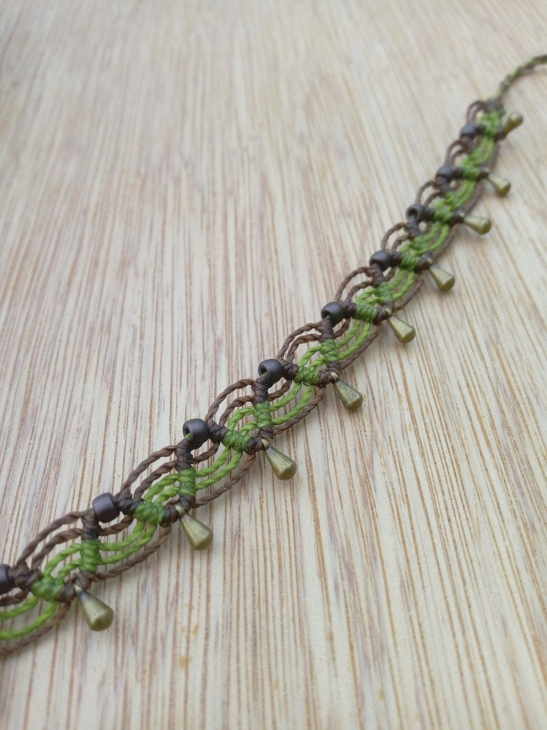 tribal handmade charm ankle bracelet Gipsy Macrame ethnic