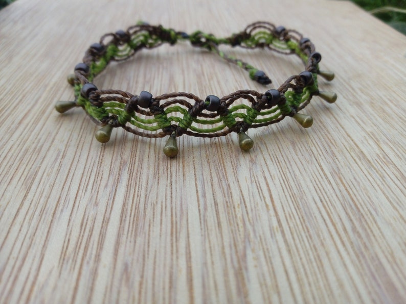 tribal handmade charm ankle bracelet Gipsy Macrame ethnic
