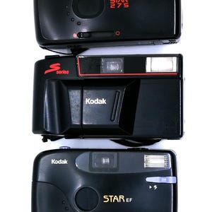 Vintage Kodak 35mm Compact Point and Shoot Film Cameras Kodak Star 275,Kodak Star EF,Kodak S100EF