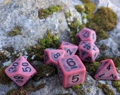Blood DnD Dice Set, Polyhedral dice, D D dice, Dungeons and Dragons, Table Top Role Playing Dice. Ancient Red Dice. Matte Red Dice