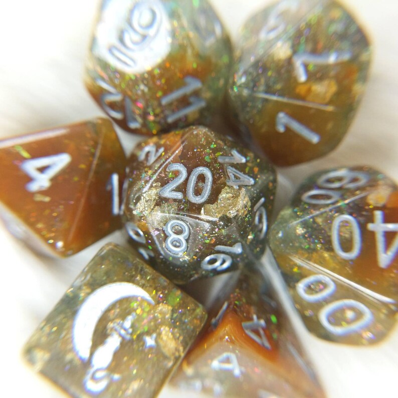 Sulfur Pool DnD Dice Set Polyhedral dice D&D dice Dungeons Etsy