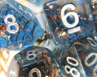 Haunted Forest 7 Piece Dice Set. TTRPG, Dungeons and dragons, D&D Dice set, Dice Set for Dungeons and Dragons. D20 TTRPG Dice. Spooky Dice