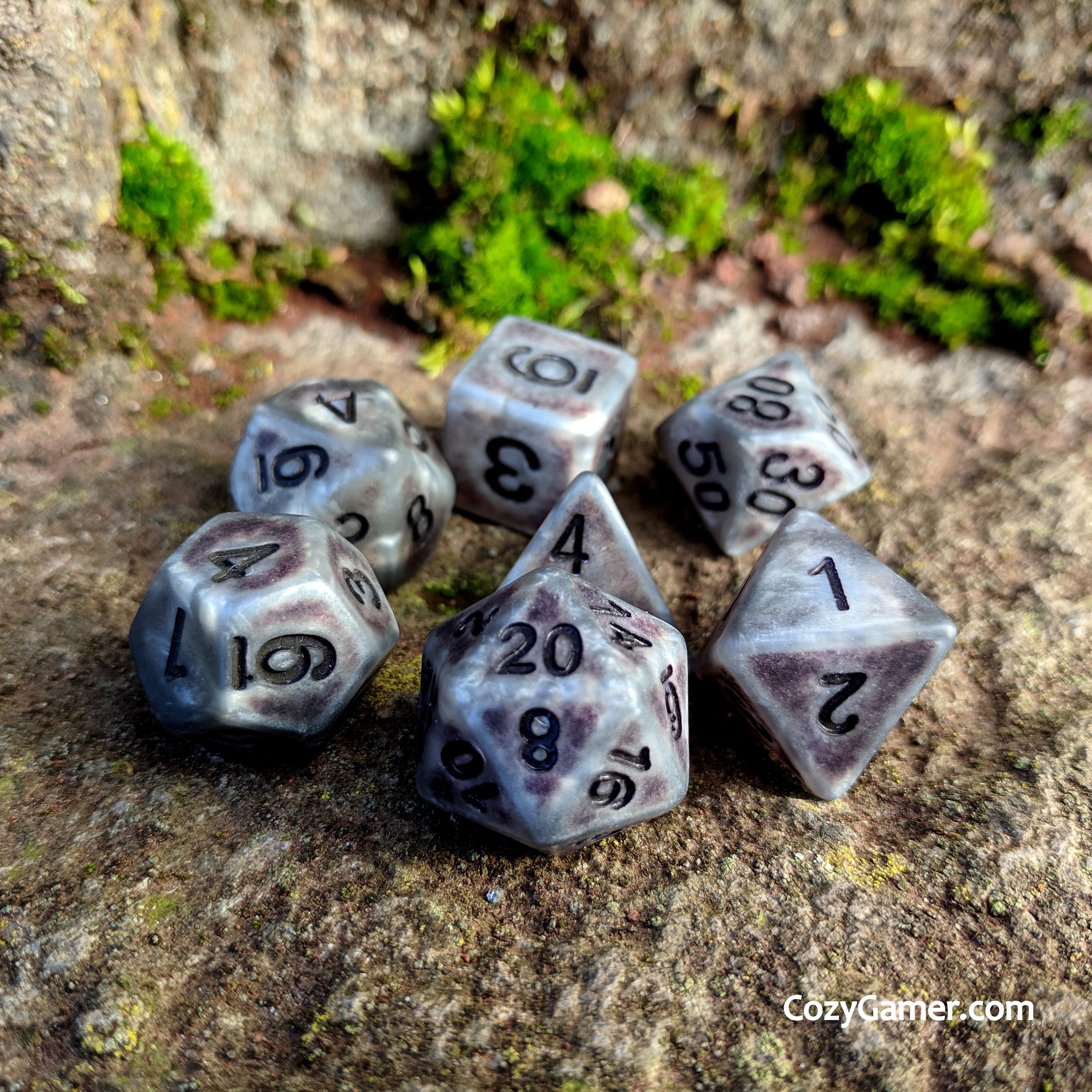 Ancient Gray DnD Dice Set, Polyhedral dice, D&D dice, Dungeons and Dr…