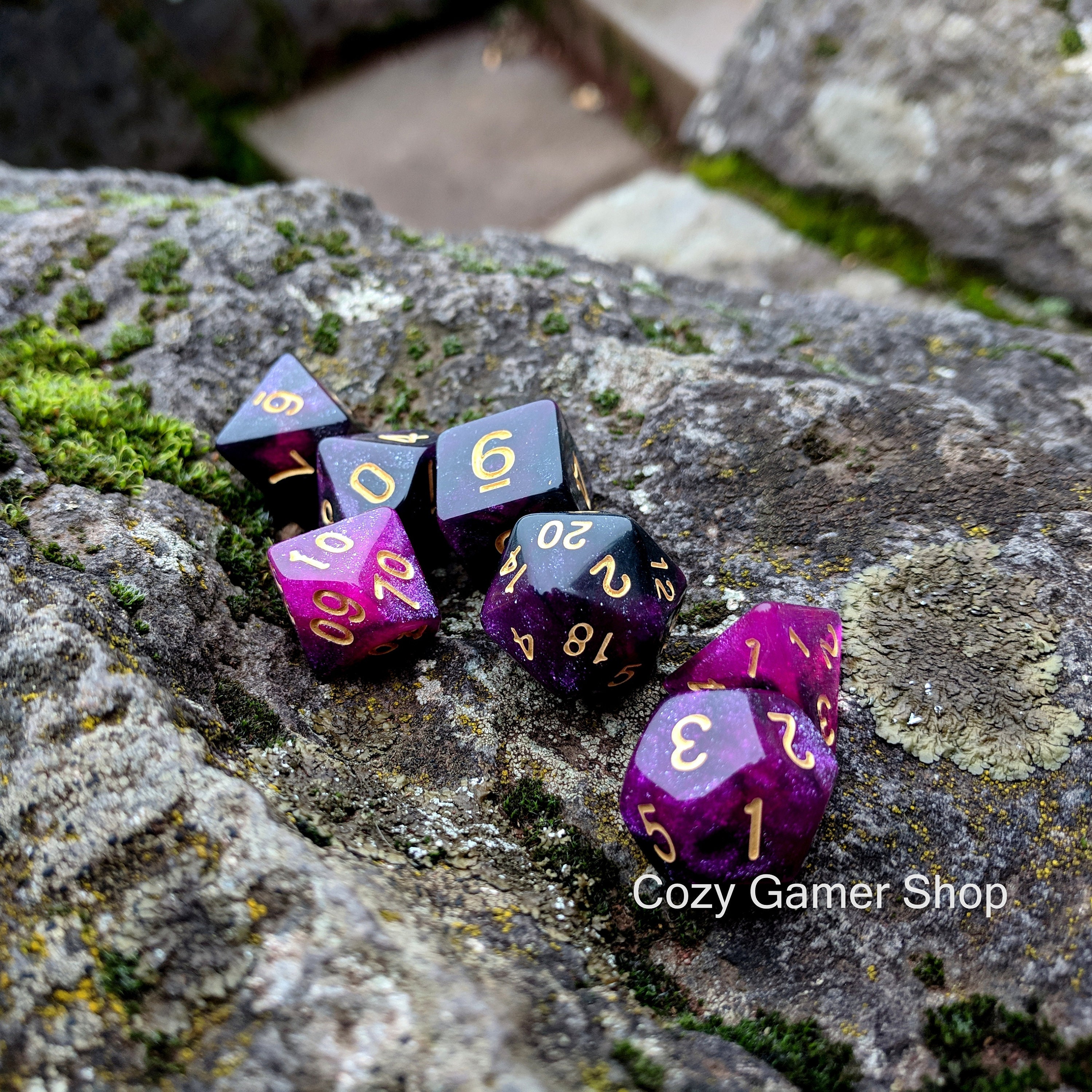 Warlock Dnd Dice Set Polyhedral Dice D&D Dice Dungeons and Etsy