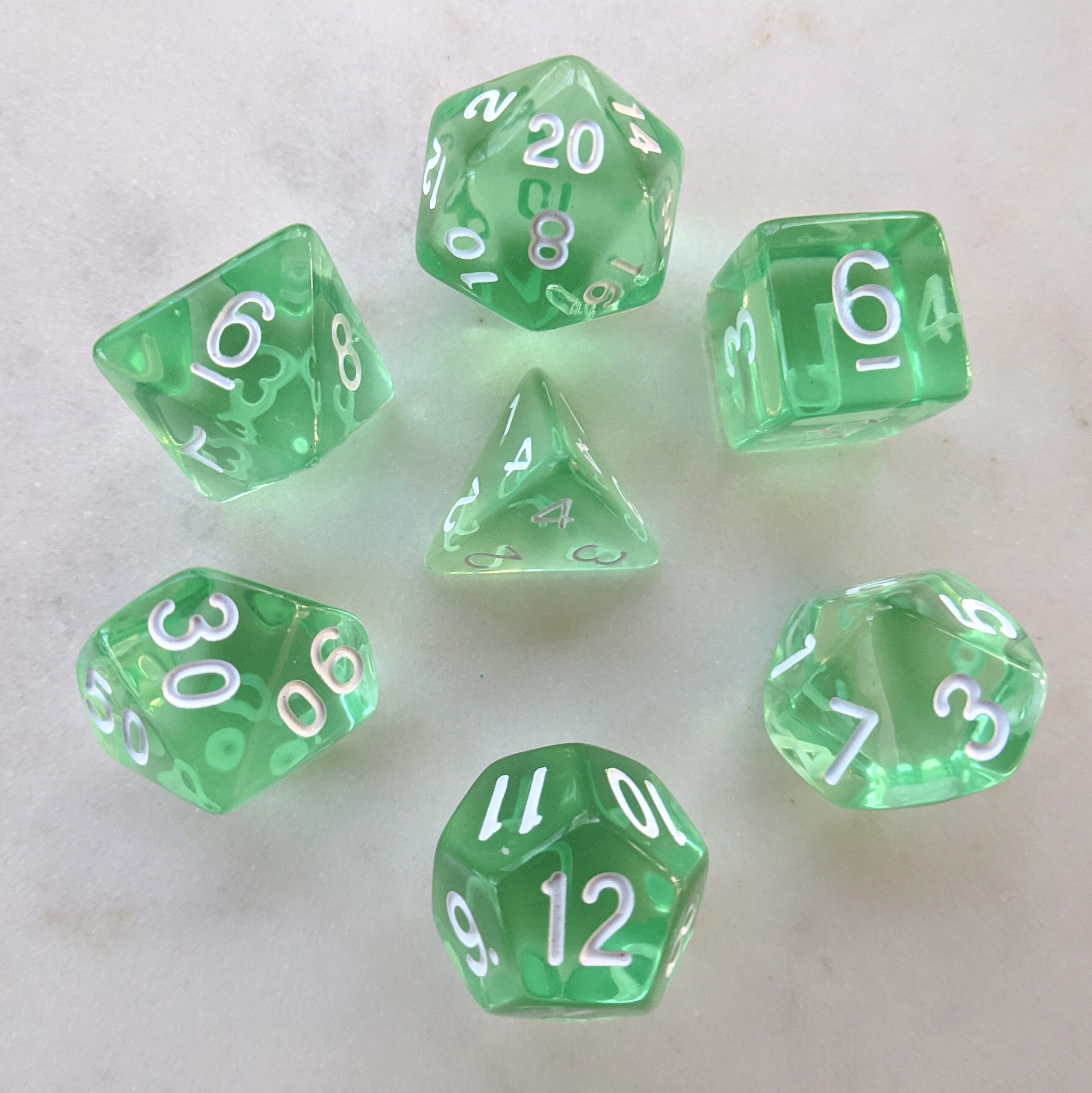 Emerald Gems DnD Dice Set Polyhedral dice D&D dice Dungeons Etsy