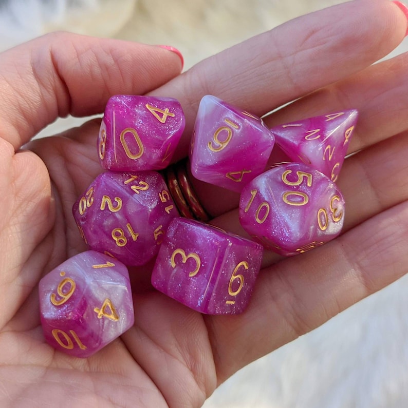 First Love DnD Dice Set Polyhedral dice D&D dice Dungeons Etsy