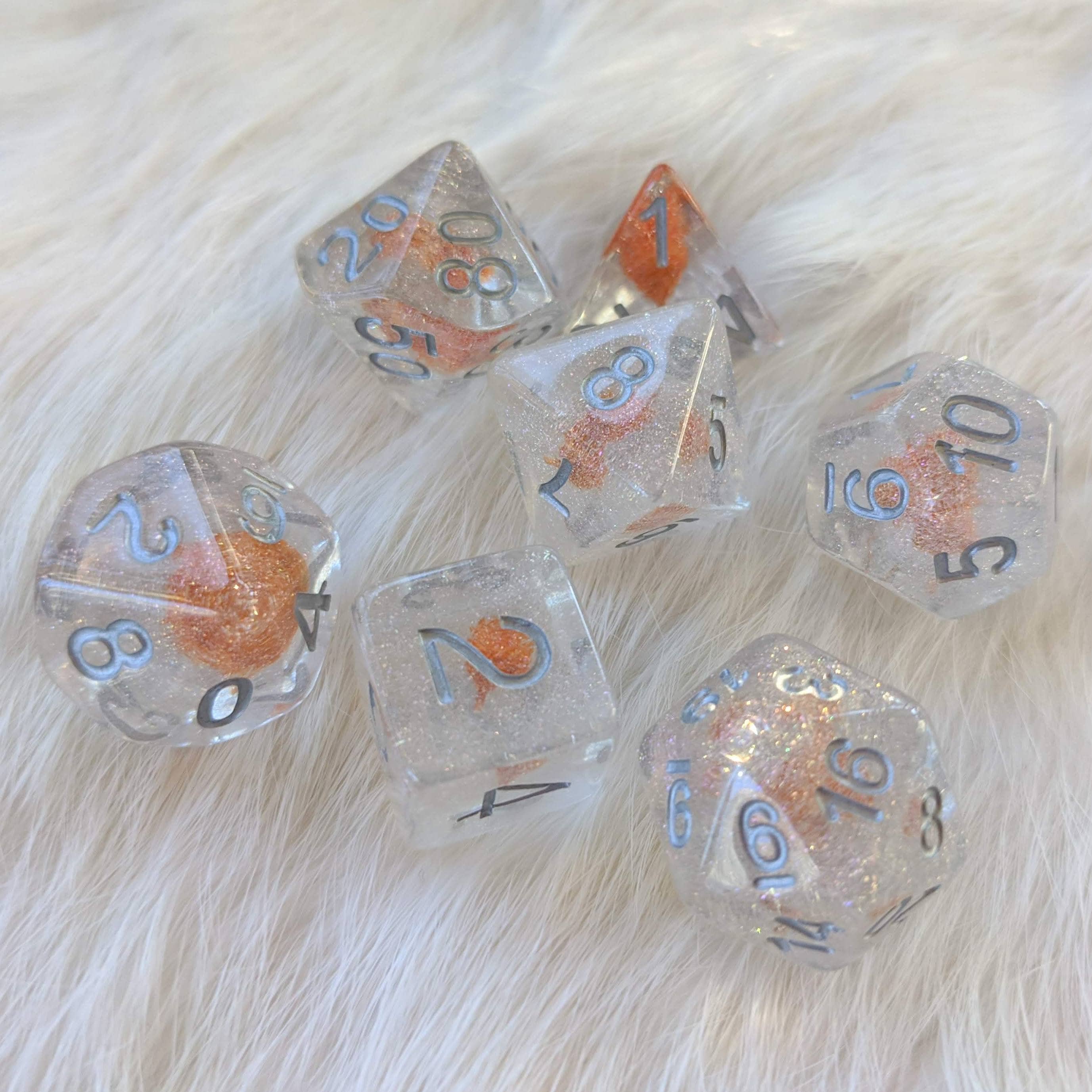 Hidden Flower Dnd Dice Set Polyhedral Dice D&D Dice Etsy