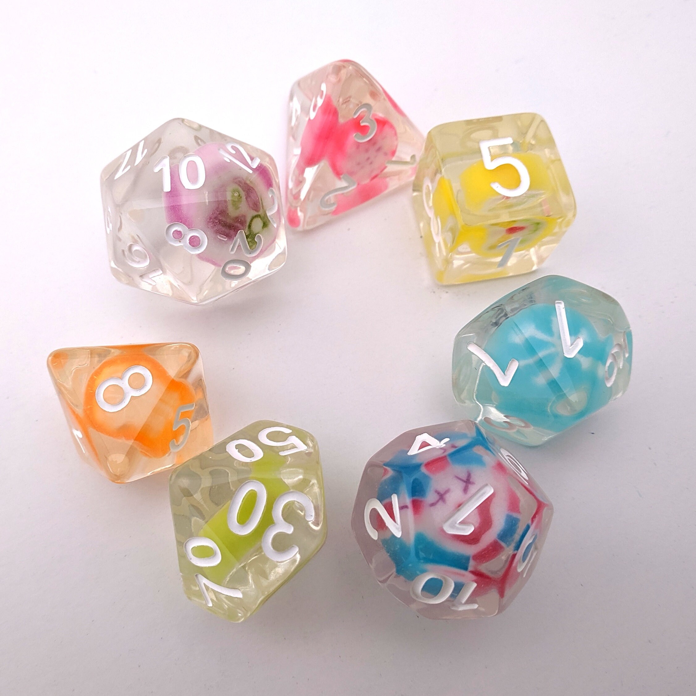 Candy DnD Dice Set Polyhedral dice D&D dice Dungeons and Etsy