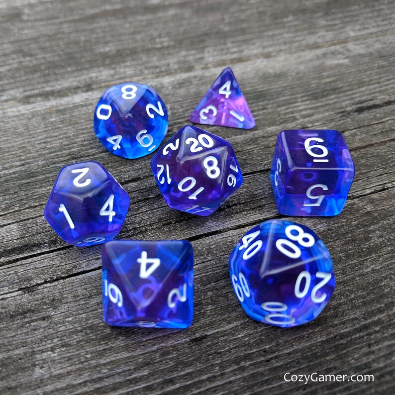 Purple Phoenix Dnd Dice Set Polyhedral Dice D&D Dice Etsy