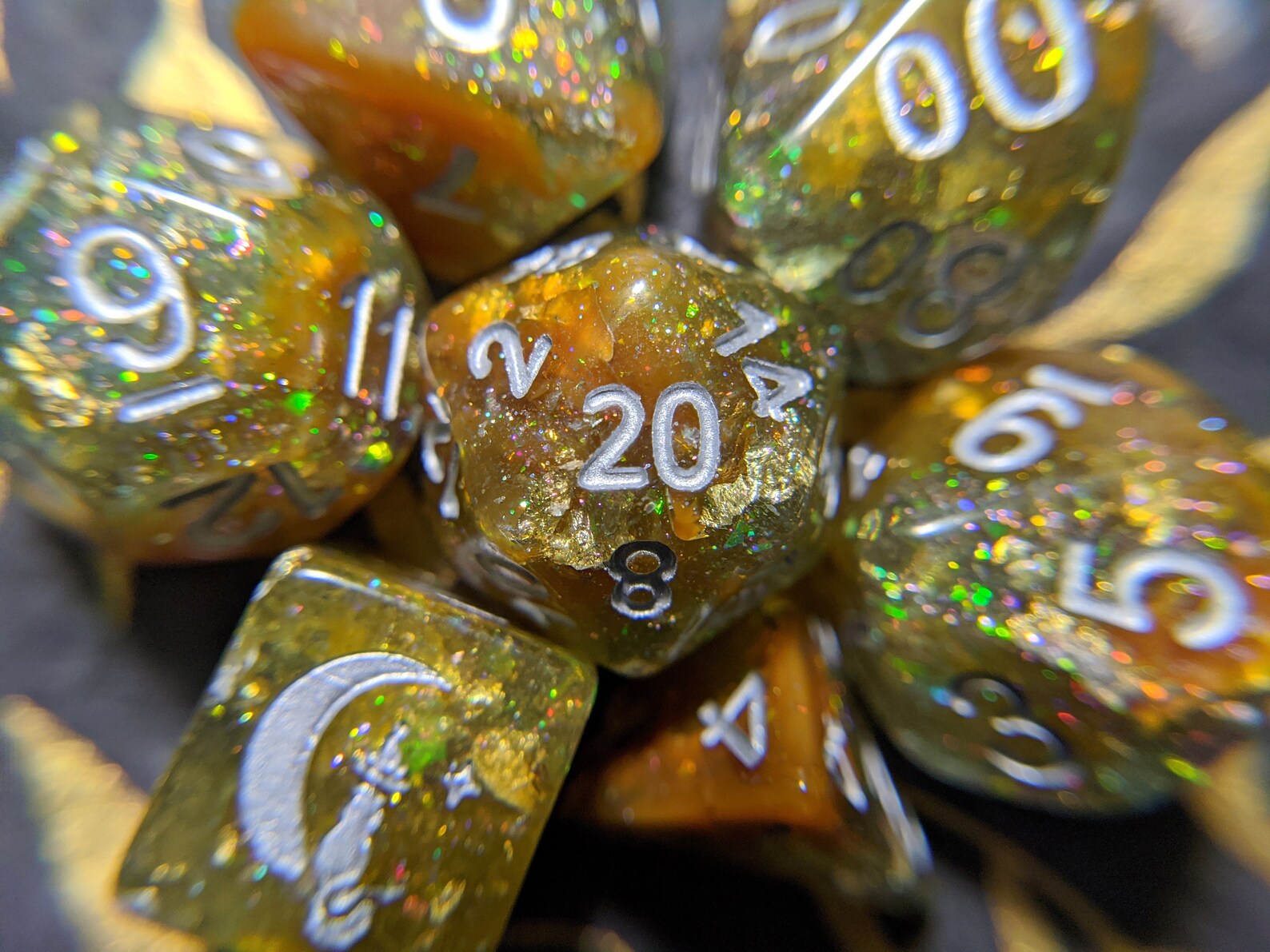 Sulfur Pool DnD Dice Set Polyhedral dice D&D dice Dungeons Etsy