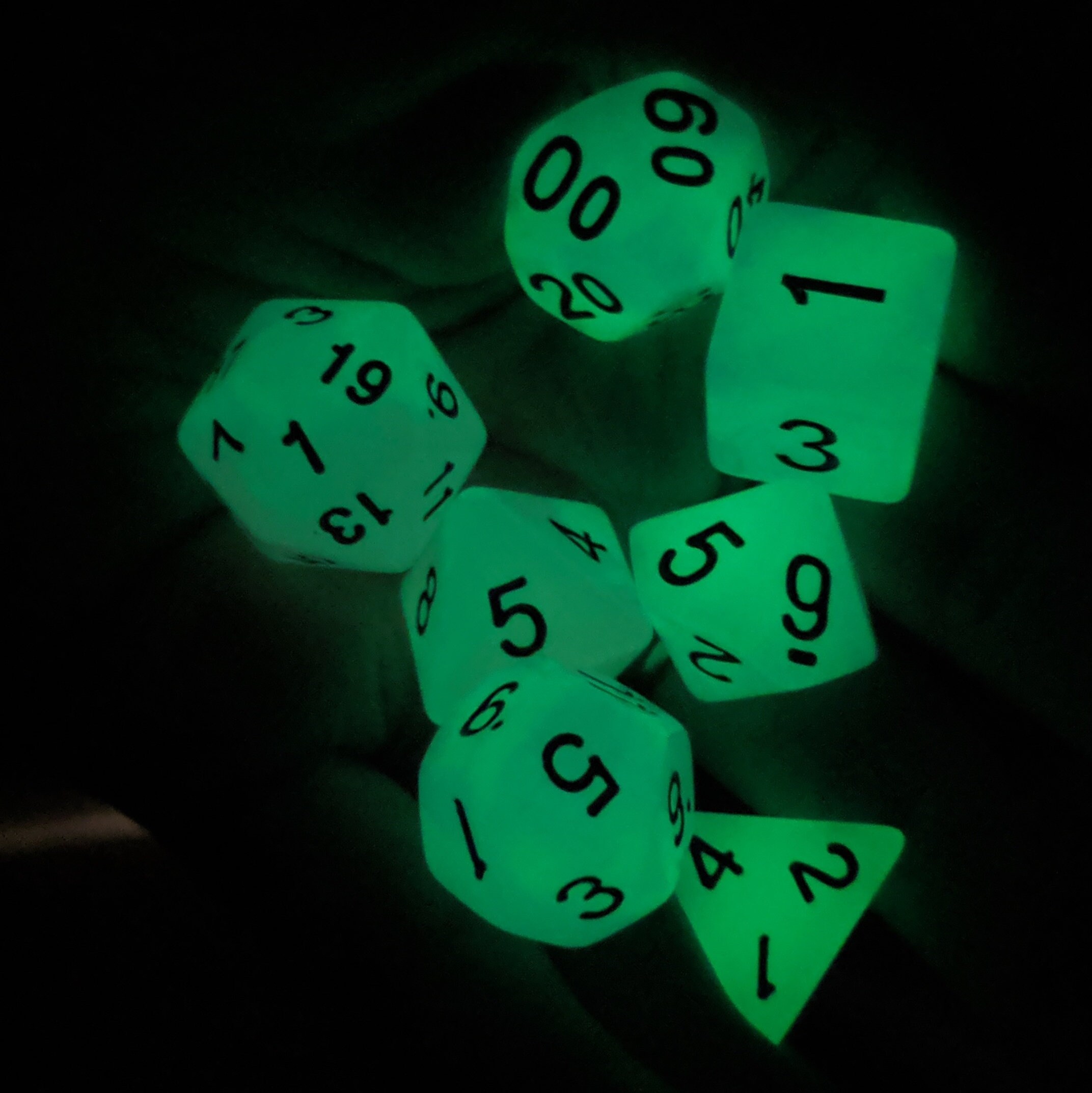 Glow in the Dark Dnd Dice Set Polyhedral Dice D&D Dice Etsy