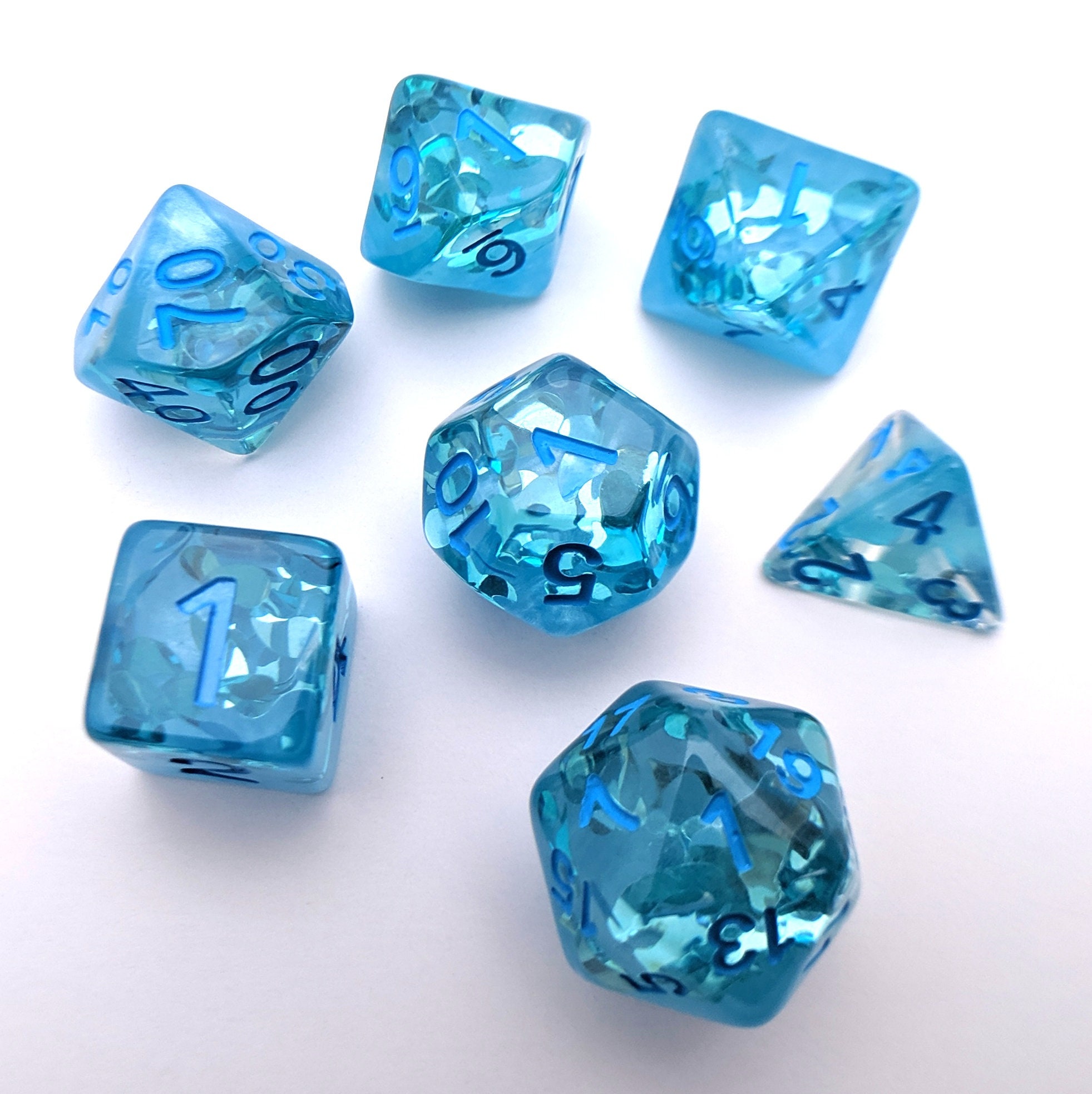 Rain Drops DnD Dice Set Polyhedral dice D&D dice Dungeons Etsy