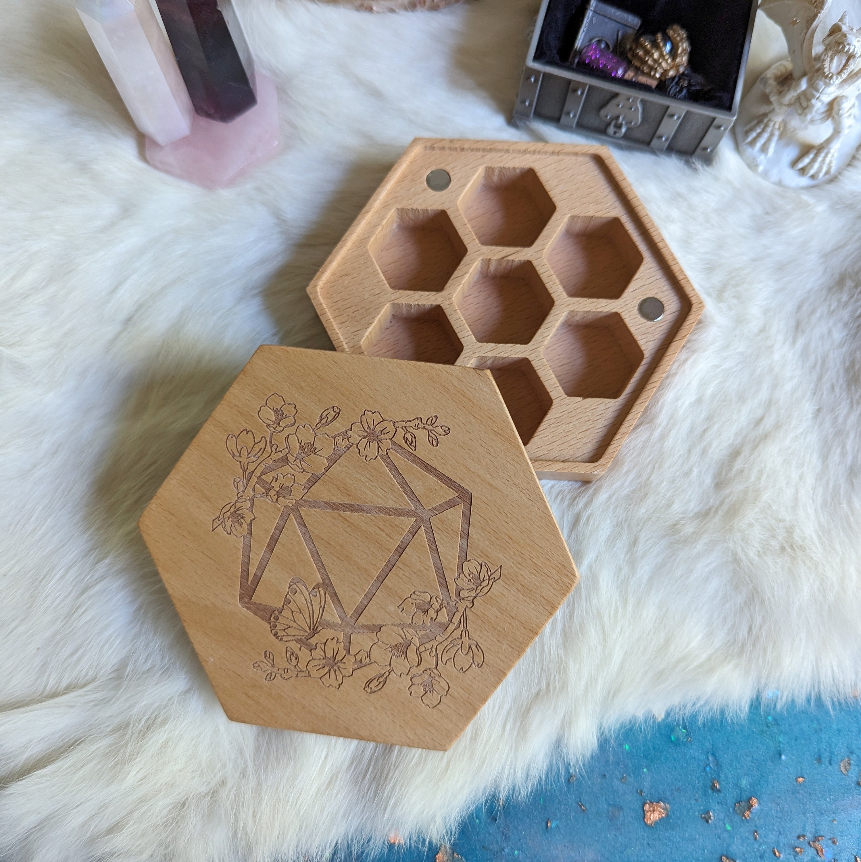 Premium Beech Wood Art Storage Box-portable Organizer for Paints