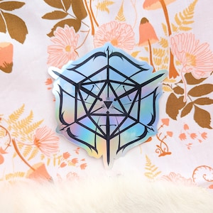 DnD Class Sticker. TTRPG Class Symbol with D20, Dungeons and Dragons themed sticker. Holographic DnD Sticker. Choose One