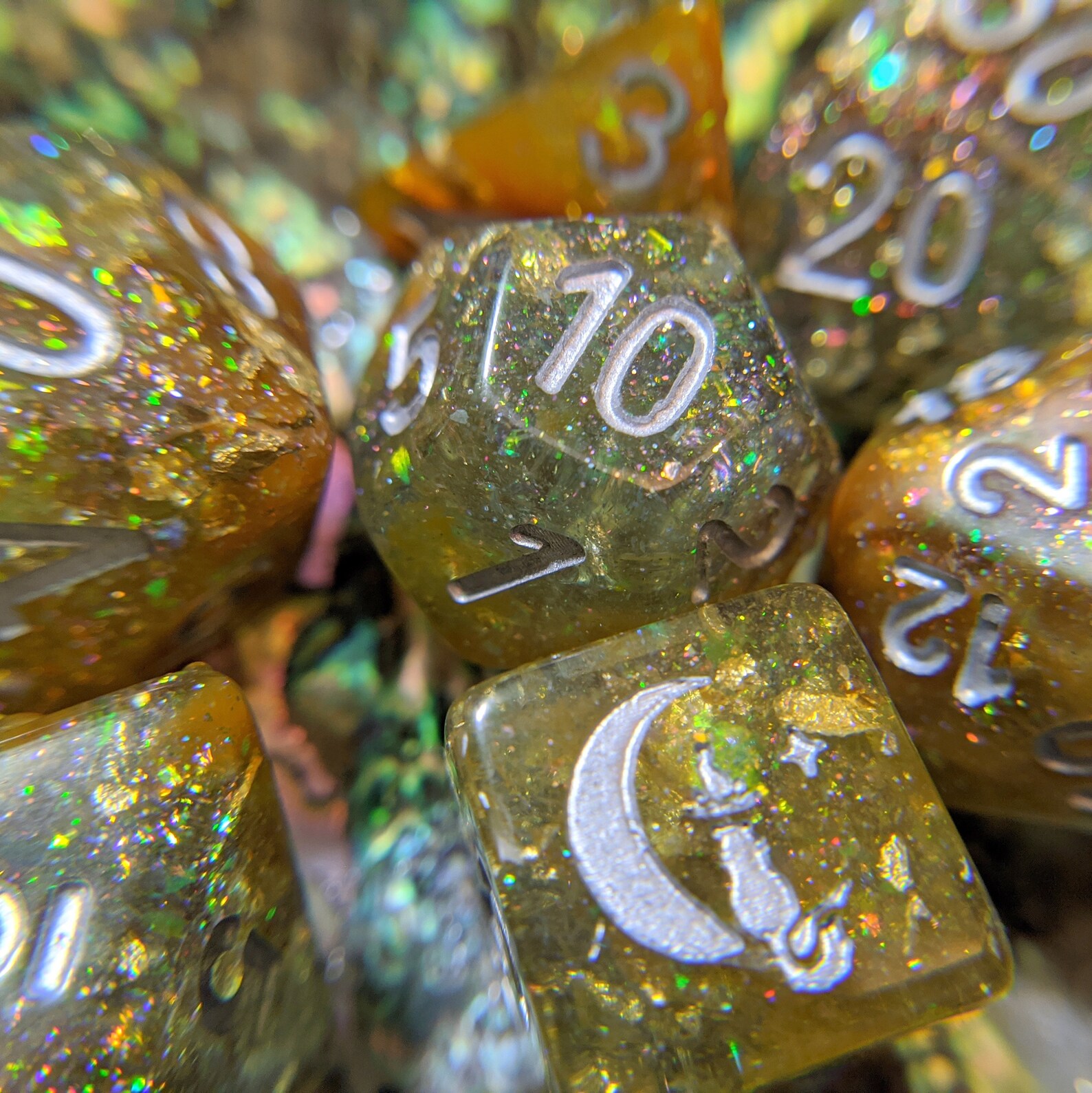 Sulfur Pool DnD Dice Set Polyhedral dice D&D dice Dungeons Etsy