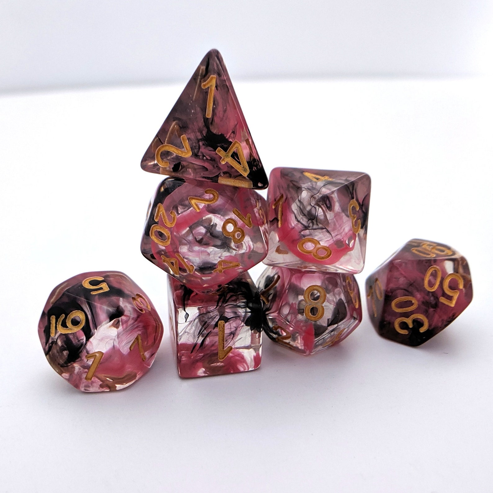 Vampire Dnd Dice Set Polyhedral Dice D&D Dice Dungeons and Etsy