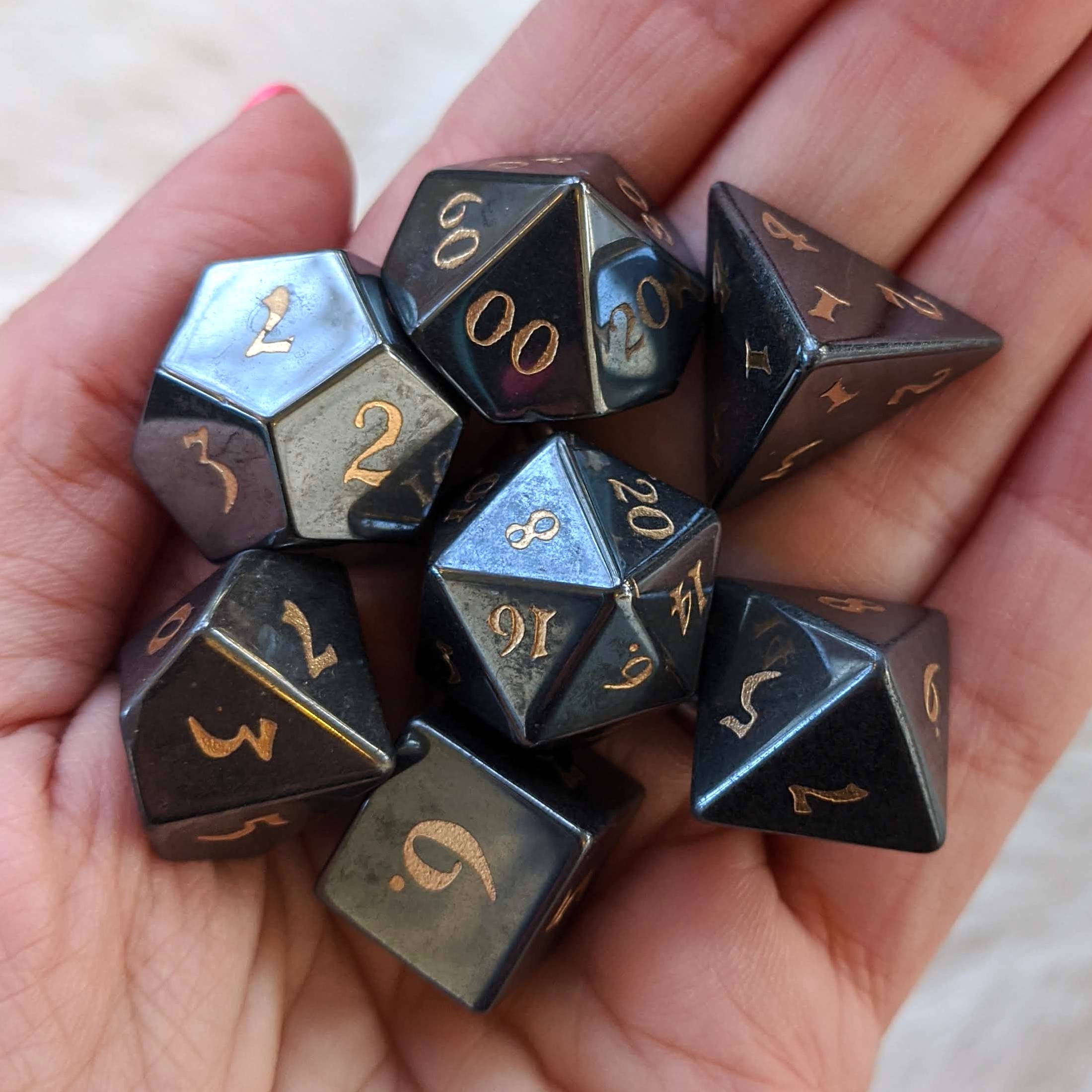 Hematite dice best sale set