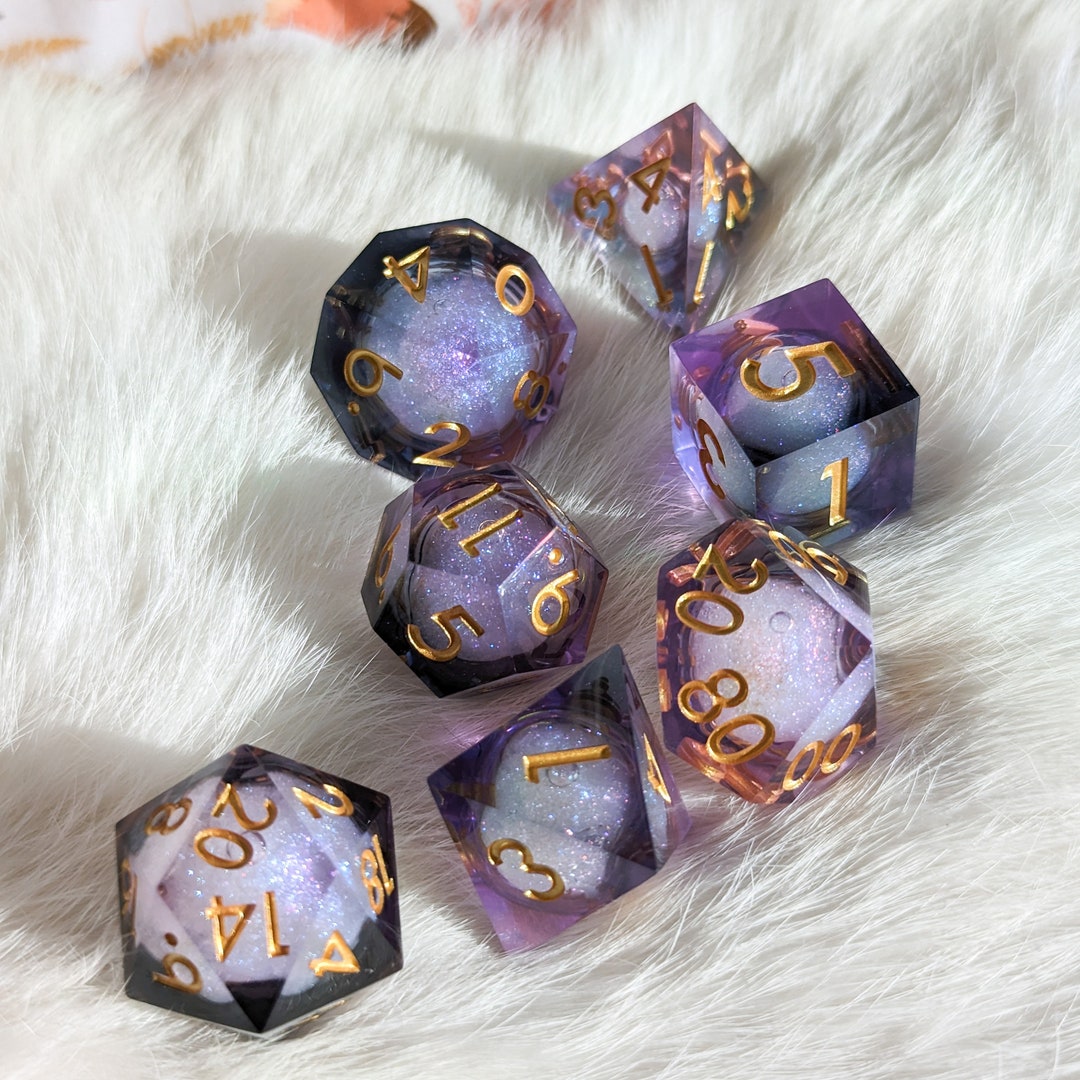 Rpg Dice Loop Night Castle Liquid Core Dnd Dice Set, Polyhedral Dice, D&D Dice ...