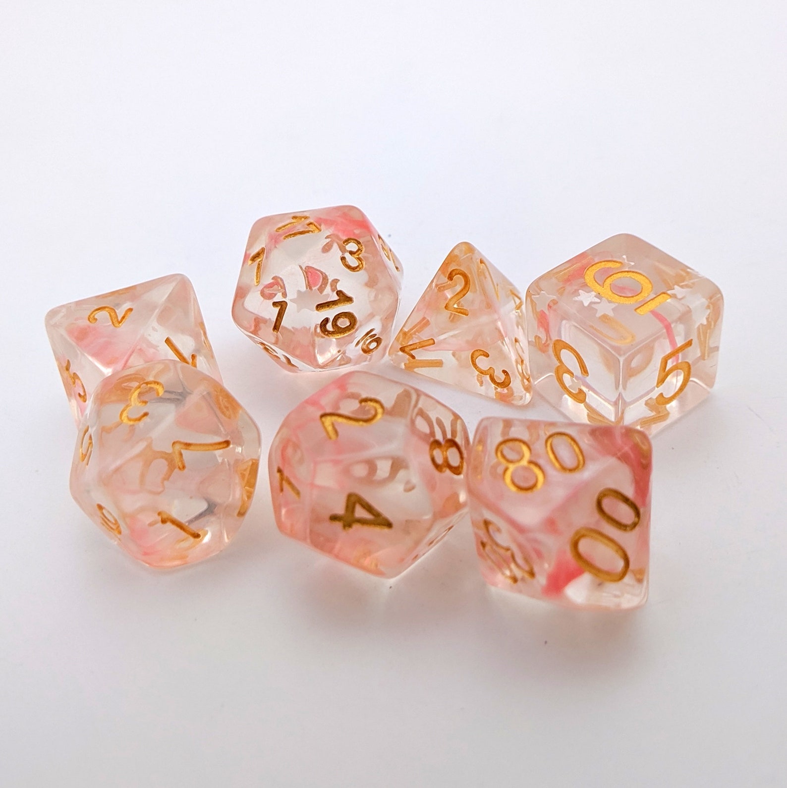 Harvest Moon Dnd Dice Set Polyhedral Dice D&D Dice Dungeons Etsy