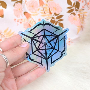 Ranger Class Sticker. TTRPG Ranger Symbol with D20, Bows, Arrows, and Swords, Dungeons and Dragons themed sticker. Holographic DnD Sticker