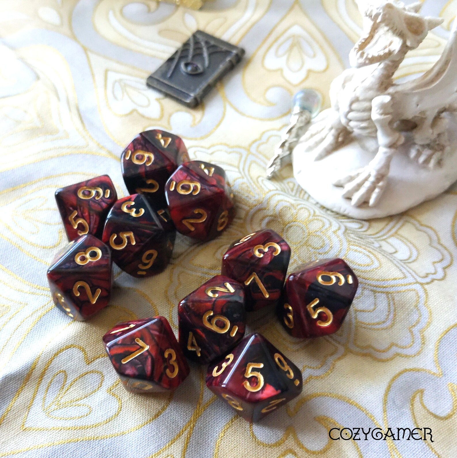 Blood D10 Dice Set Ten Sided Dice D&D Dice Dungeons and Etsy