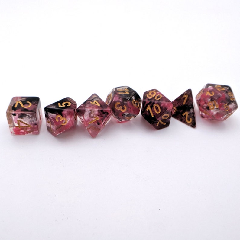 Vampire Dnd Dice Set Polyhedral Dice D&D Dice Dungeons and Etsy
