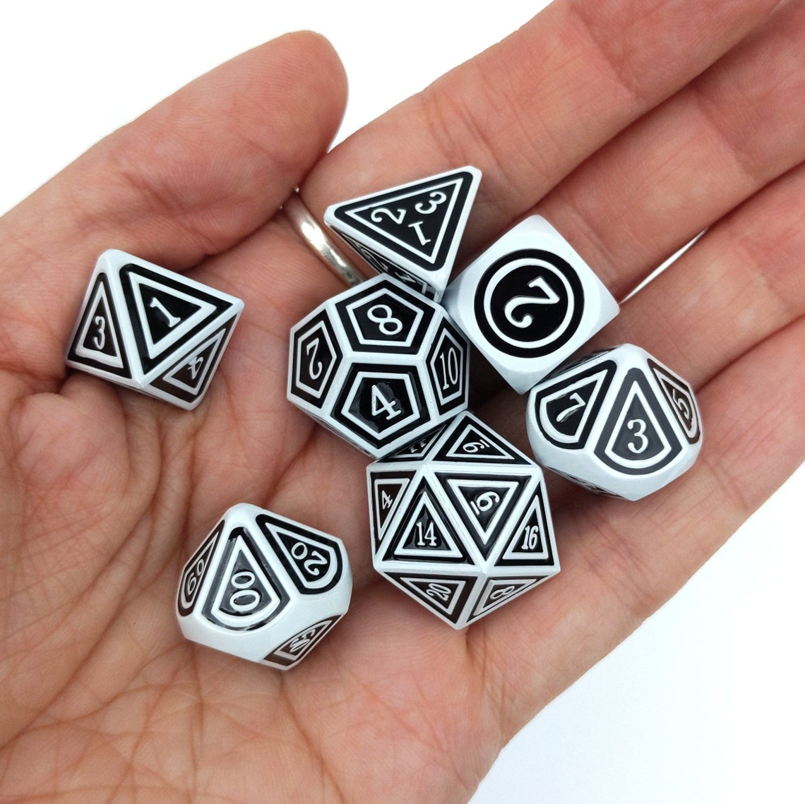 Silence the Dead DnD Dice Set Polyhedral dice D&D dice | Etsy