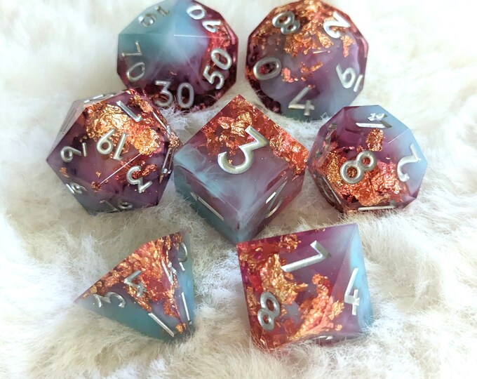 Misty Pools Dnd Dice Set, Polyhedral Dice, D&D Dice, Dungeons and