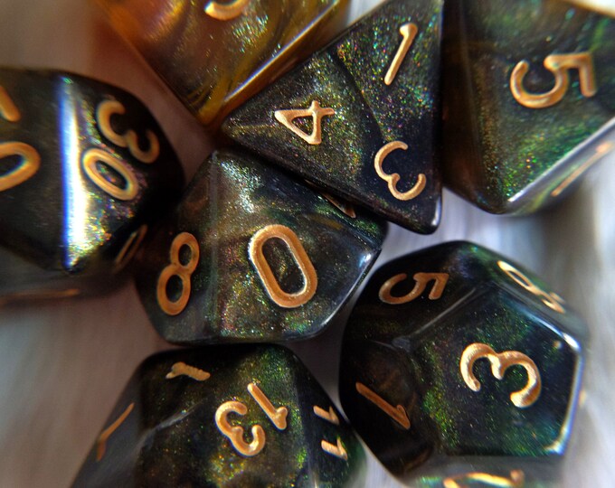 Nightingale Dnd Dice Set Polyhedral Dice D&D Dice Dungeons Etsy