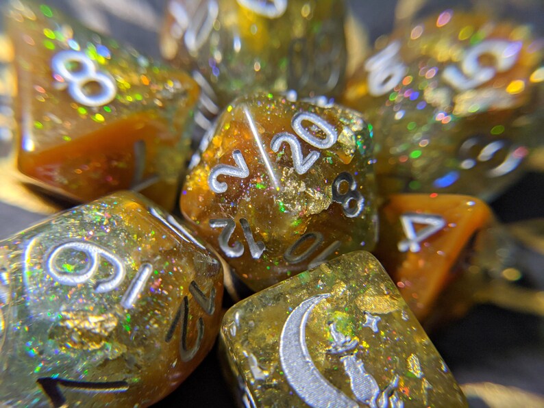 Sulfur Pool DnD Dice Set Polyhedral dice D&D dice Dungeons Etsy