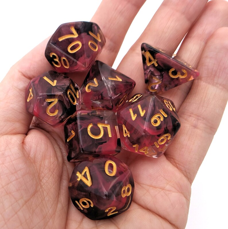 Vampire DnD Dice Set Polyhedral dice DD dice Donjons et Etsy