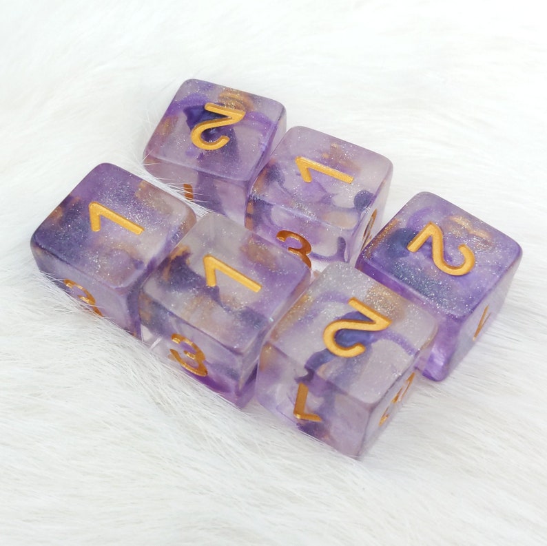 Amethyst D6 Dice Set Six Sided Dice D&D Dice Dungeons and Etsy