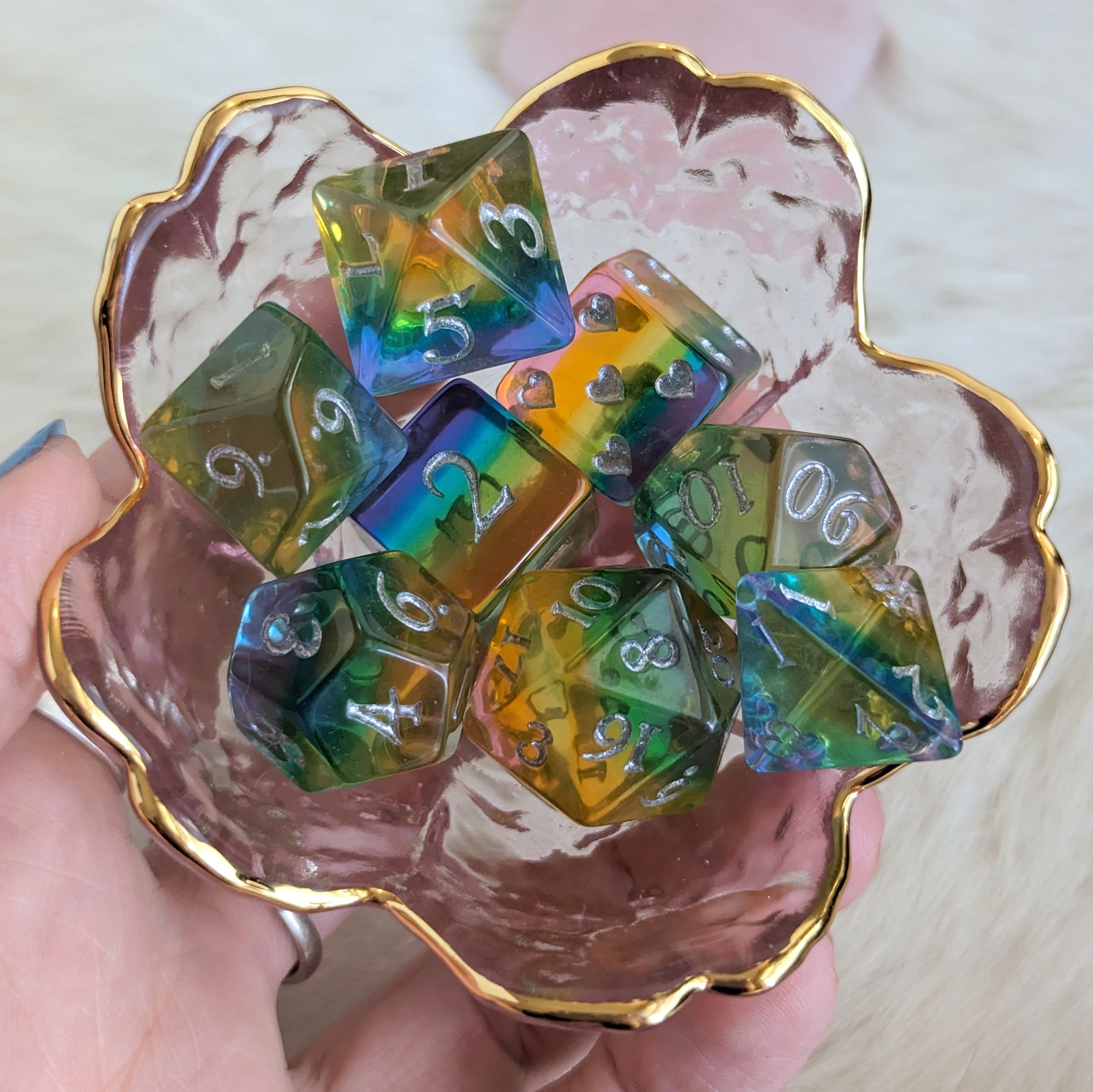 DnD Set di dadi con nucleo liquido per Dungeons and Dragons