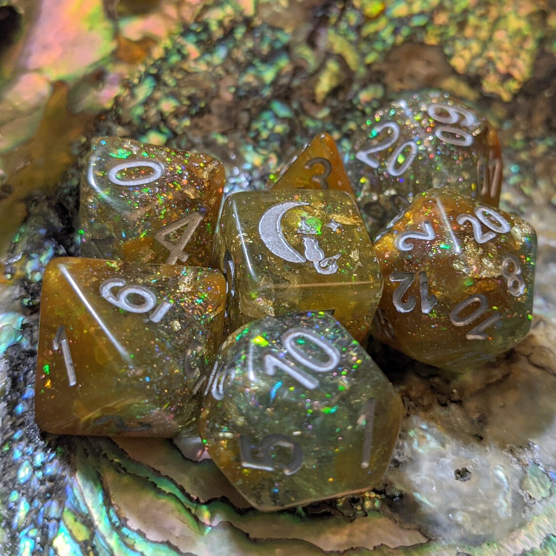 Sulfur Pool DnD Dice Set Polyhedral dice D&D dice Dungeons Etsy