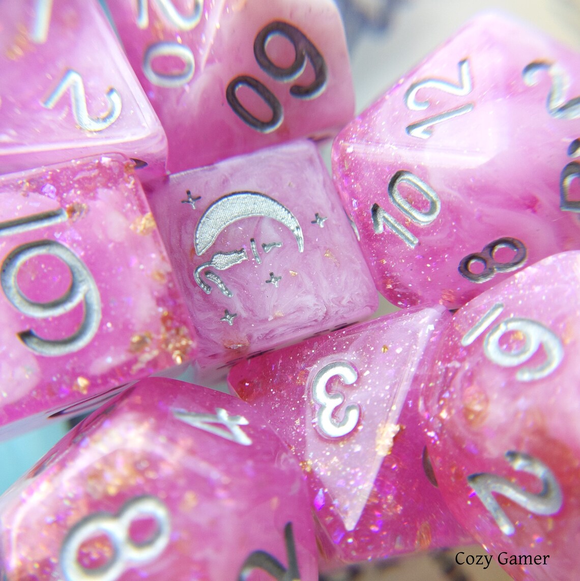 Cherry Blossom TTRPG Dice Set Polyhedral Dice D&D Dice Etsy