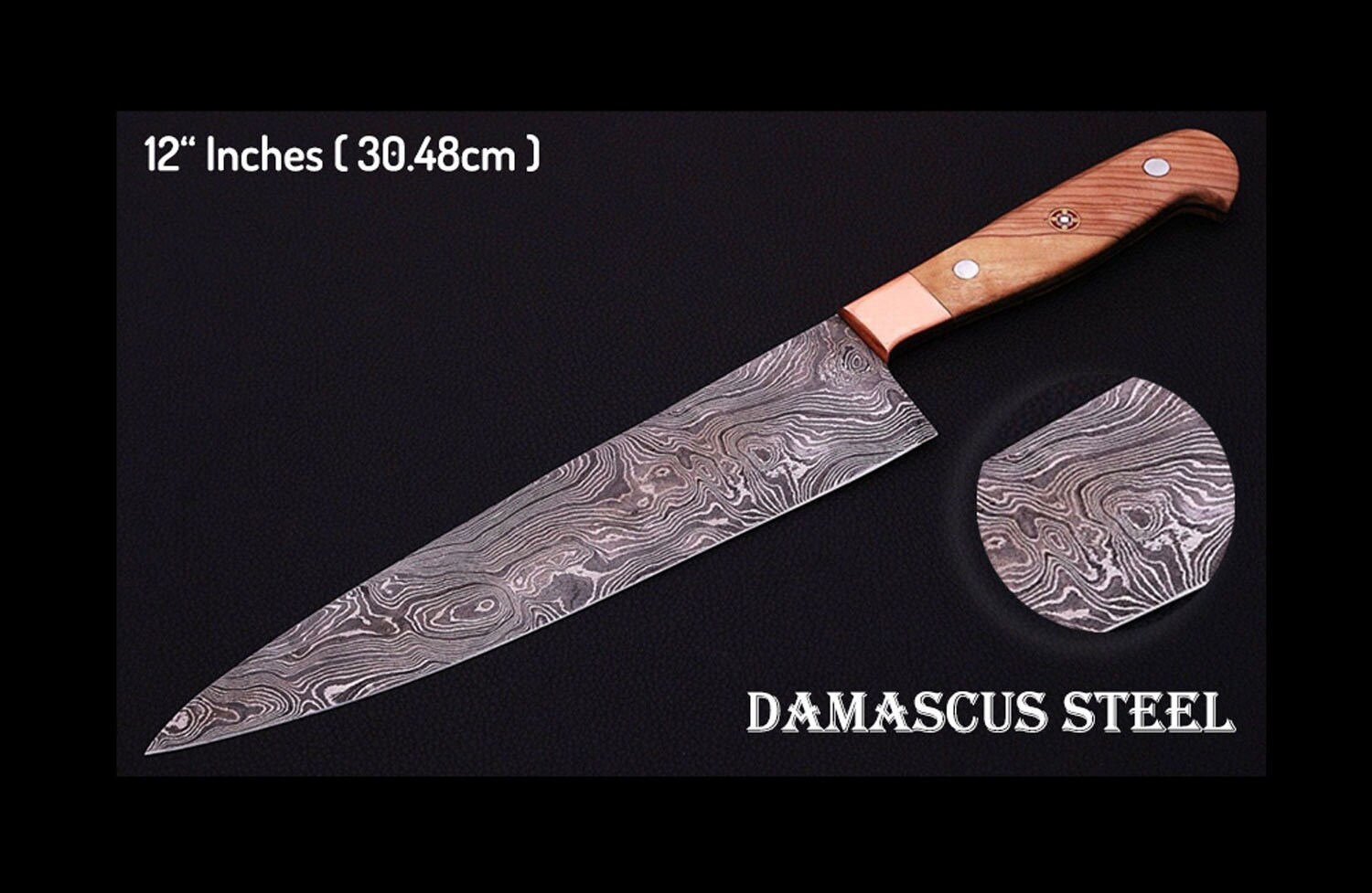 12 Custom Made Kitchen Chef Knife Damascus Steel Gift Etsy
