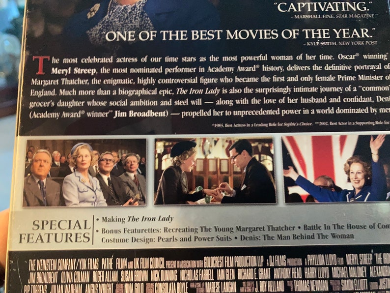 The Iron Lady,Meryl Streep,watched once,excellent condition,pasttimedesign image 5
