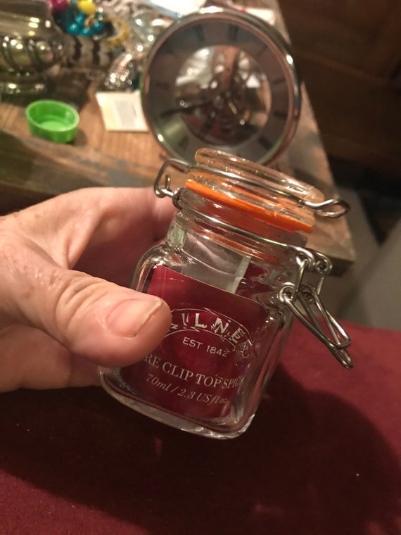 Set of 4 Kilner 70ml Clip Top Preserve Jars Small Kitchen Storage Herb Spice  Pot