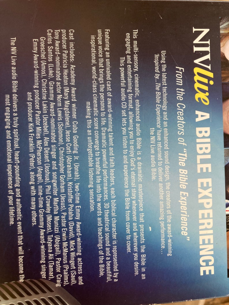 NIV Live a Bible Bible on Audio Etsy