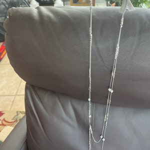 Beautiful Chico silver 2 strand necklace,excellent condition,new,on sale,50 percent off,was 39.00 now 19.50,1 strand is 21.5an the 2nd 19.5 image 10