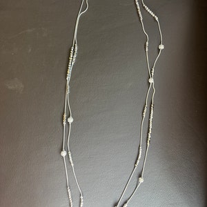 Beautiful Chico silver 2 strand necklace,excellent condition,new,on sale,50 percent off,was 39.00 now 19.50,1 strand is 21.5an the 2nd 19.5 image 7