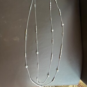 Beautiful Chico silver 2 strand necklace,excellent condition,new,on sale,50 percent off,was 39.00 now 19.50,1 strand is 21.5an the 2nd 19.5 image 4