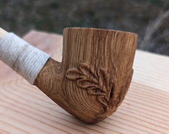 Hand Carved Walnut Pipe: Bilbo Baggins Replica, Removable Stem