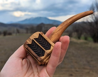 Pipa ispirata a Thorin Oakenshield, pipa in legno intagliata a mano