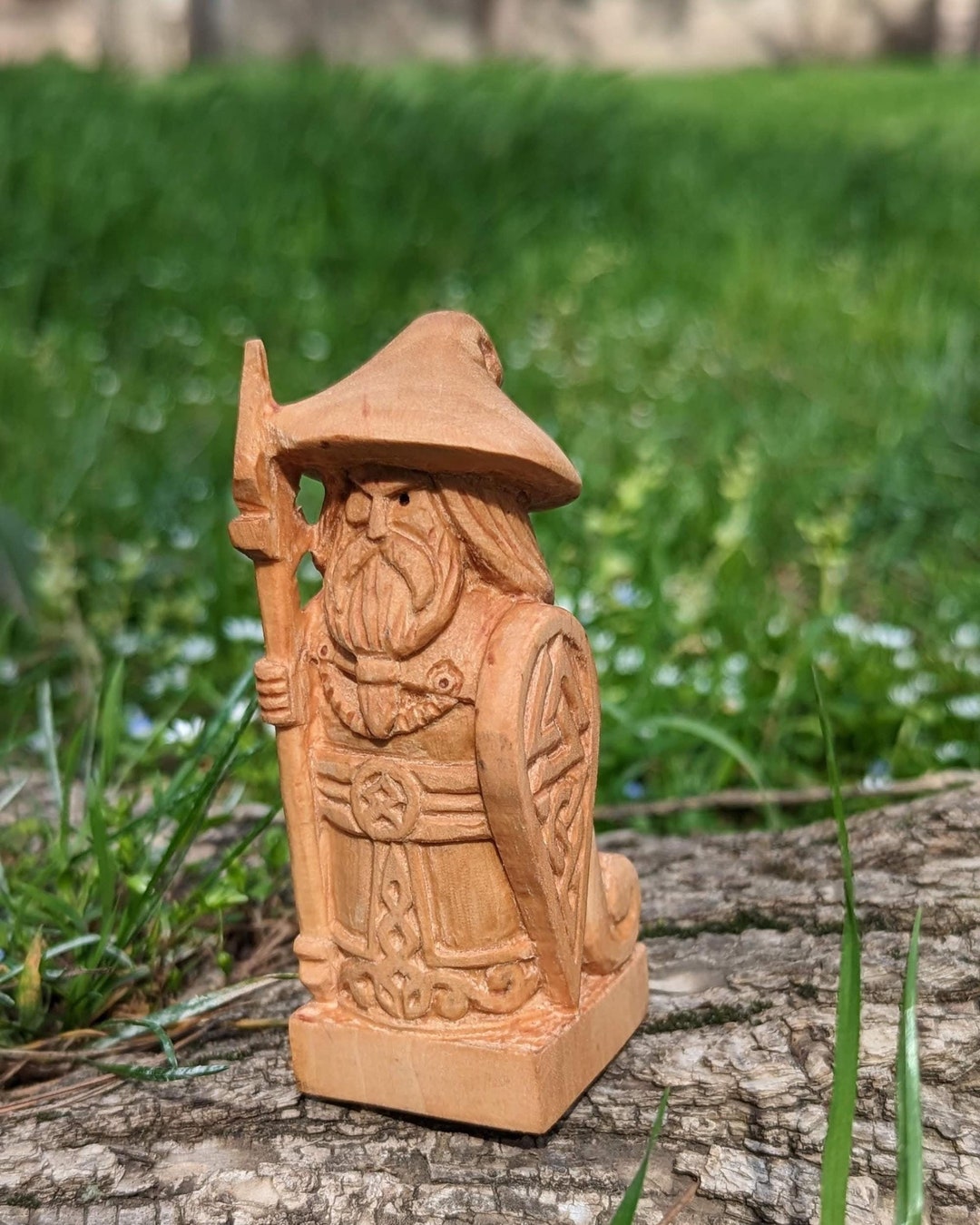 Hand Carved Wooden Norse God Figurine: Odin, Thor, Tyr - Etsy, image size:1080x1350
