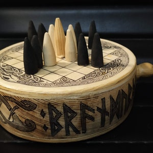 Irish Board Game Brandubh, Old Ornaments, Carving, Wooden Board Game Etsy